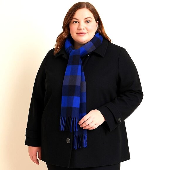 Braetan Black Button Front Single Breasted Winter Coat With Scarf Womens Size 3X - Picture 1 of 15